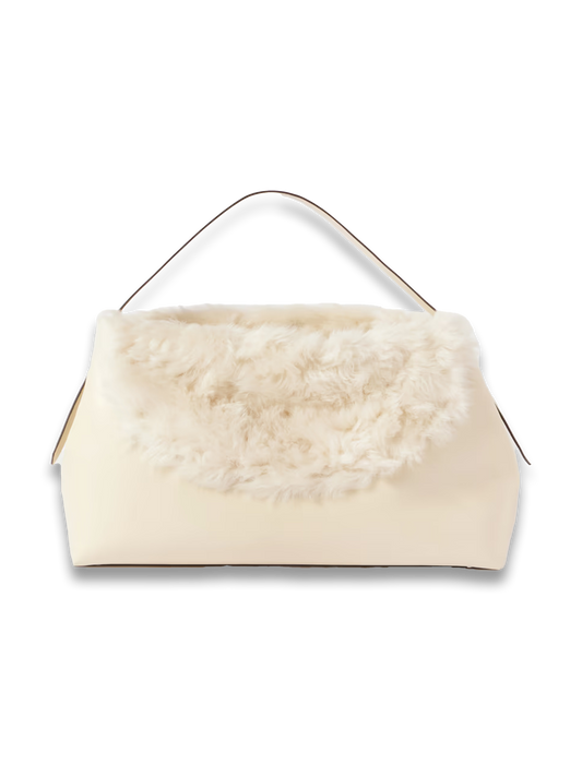 T-Lock shearling shoulder bag