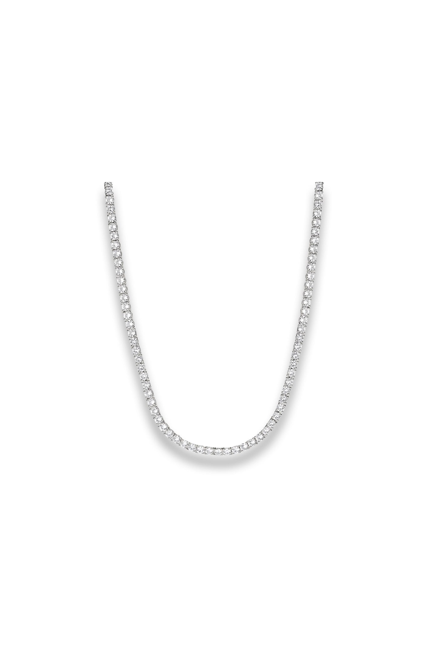 Lab Grown Sapphire Tennis Necklace