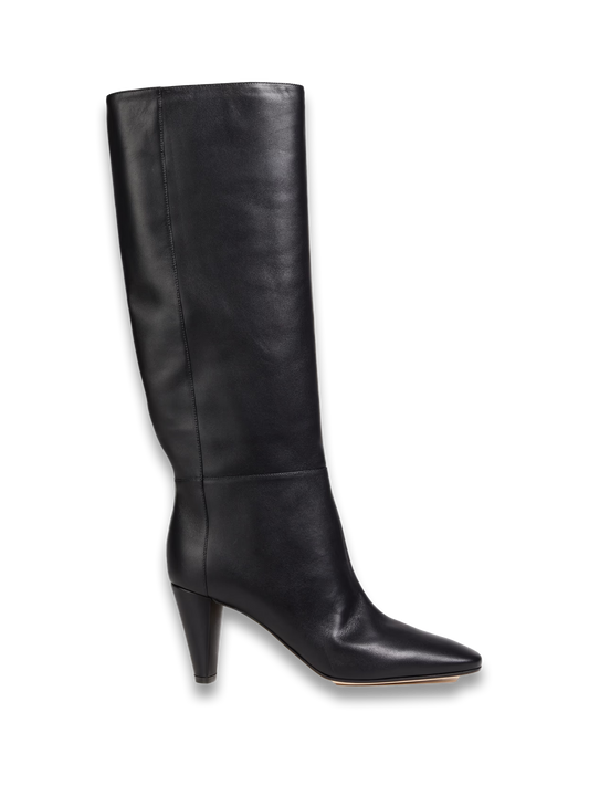 Leather knee boots