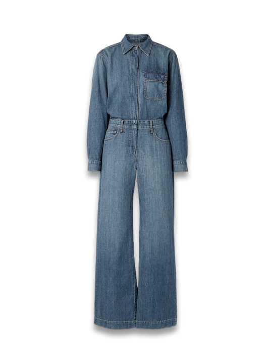 Boyfriend denim jumpsuit