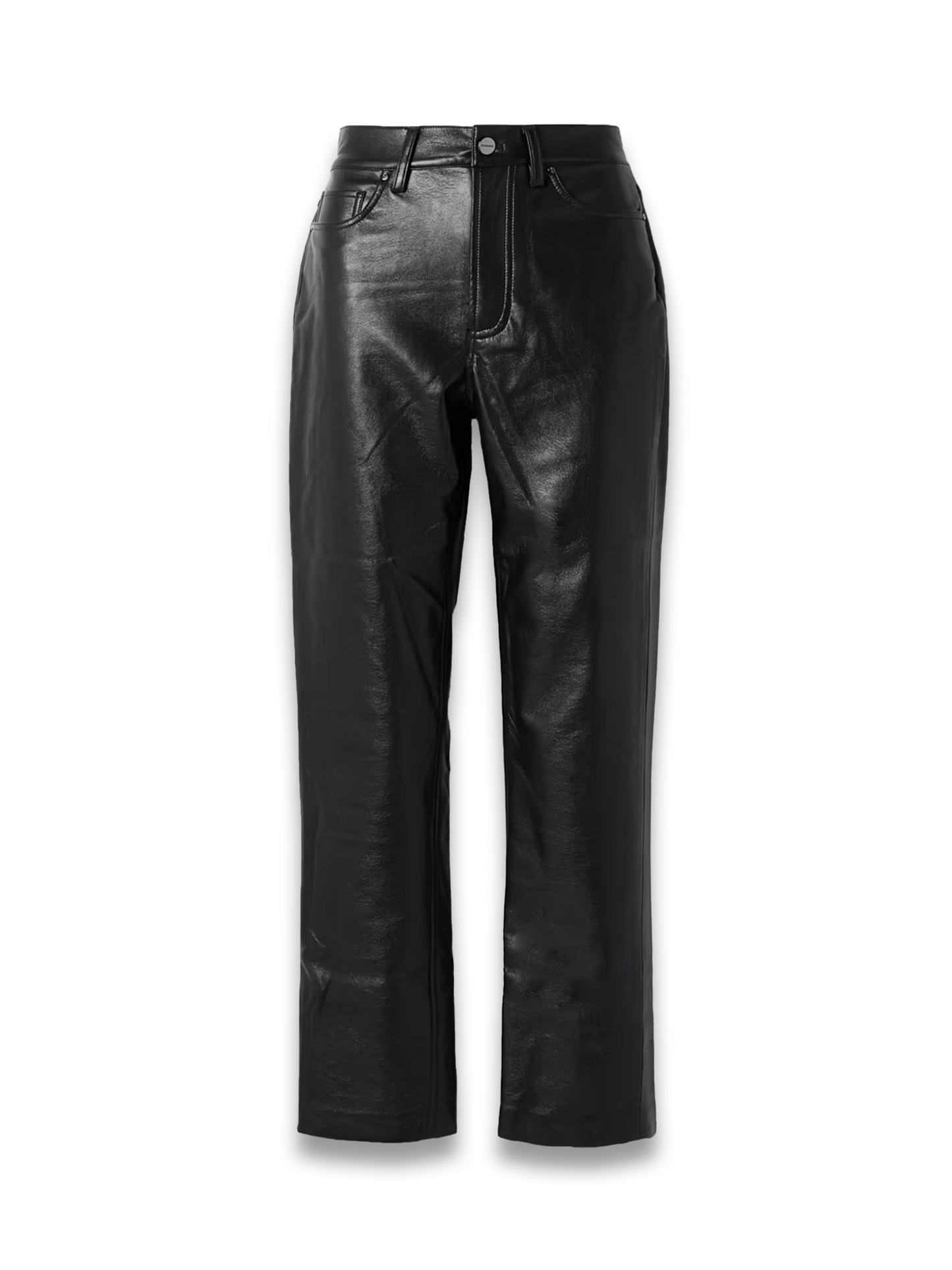 Bruno coated woven straight-leg pants