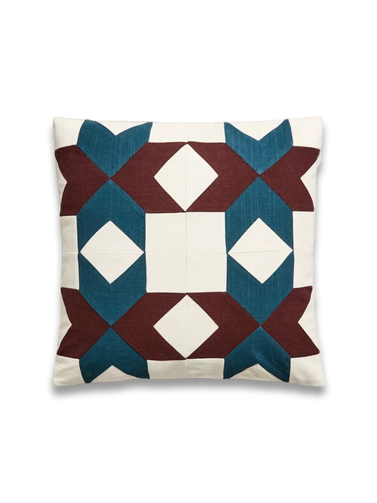 QUILTED PATCHWORK CUSHION COVER