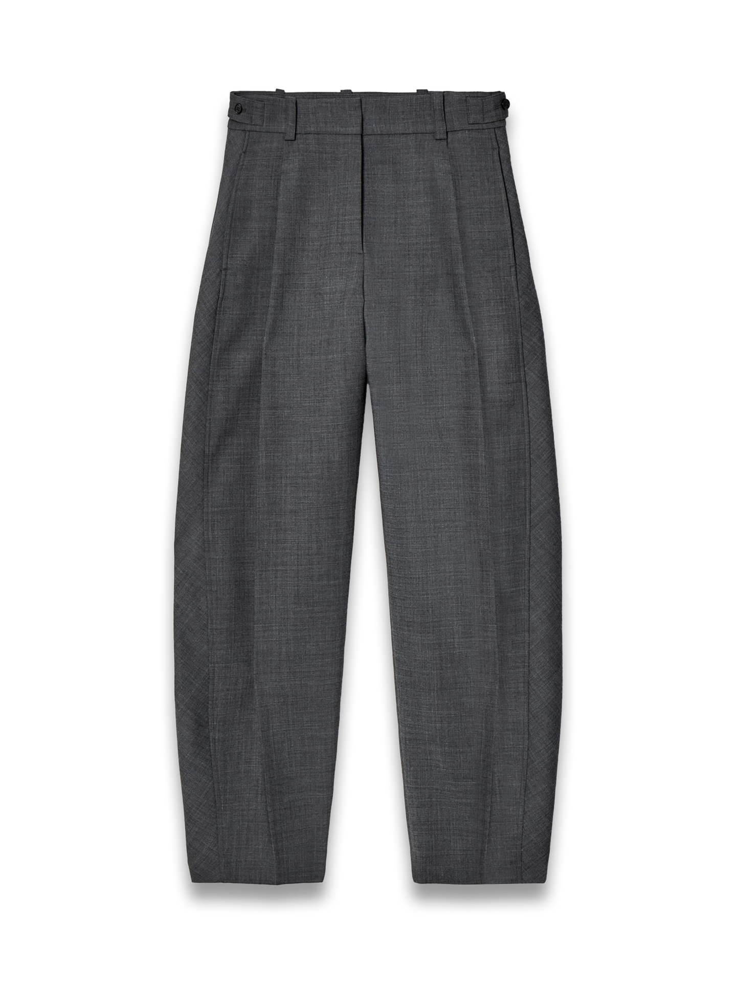 Wool-blend Barrel-leg Trousers