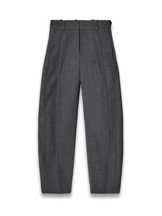 Wool-blend Barrel-leg Trousers