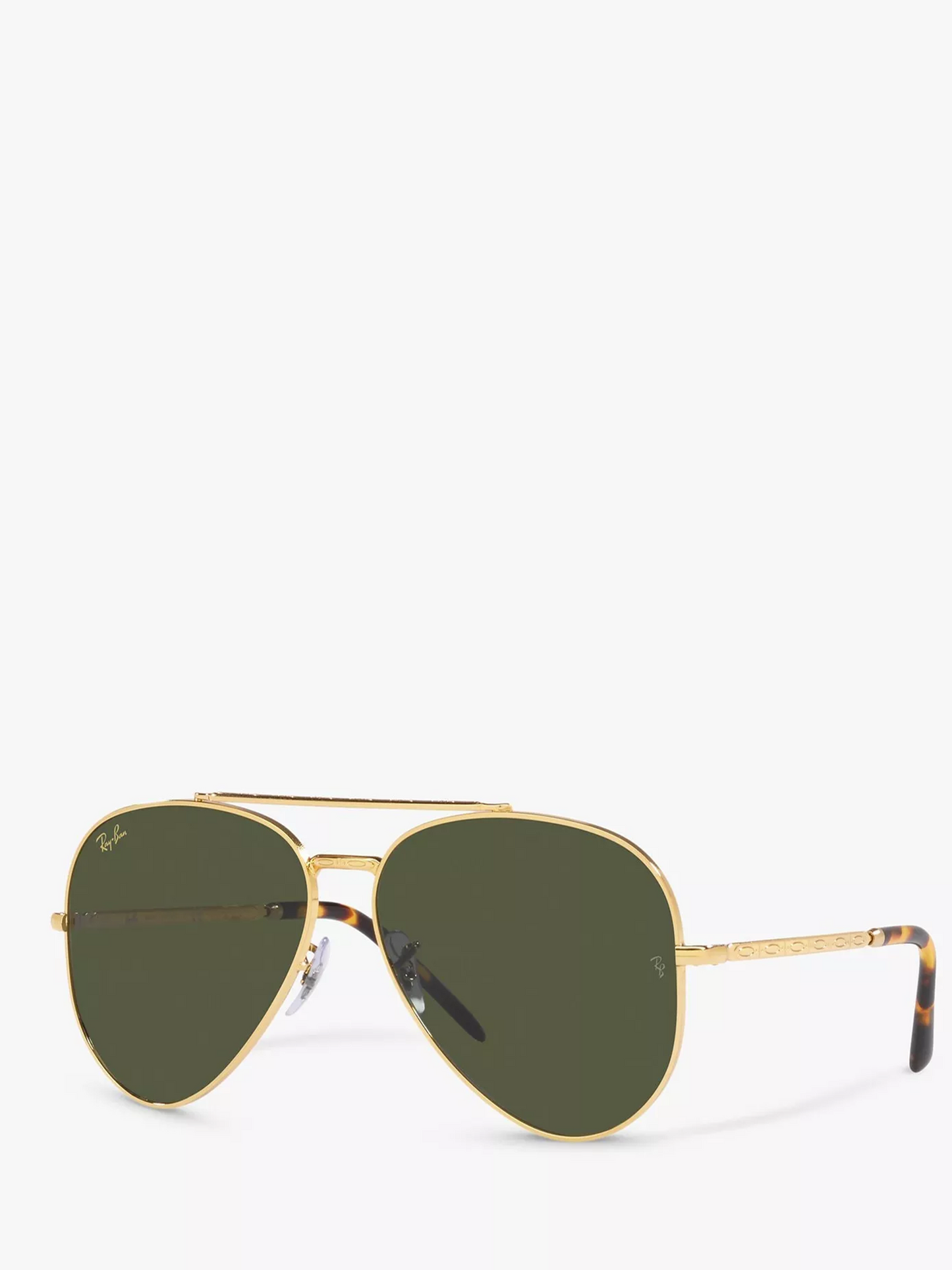 Ray-Ban RB3625 Unisex Aviator Sunglasses, Legend Gold/Green