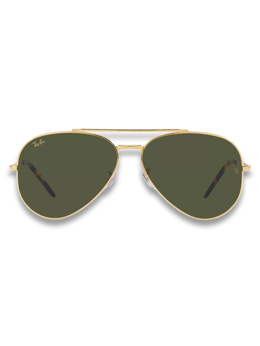 Ray-Ban RB3625 Unisex Aviator Sunglasses, Legend Gold/Green