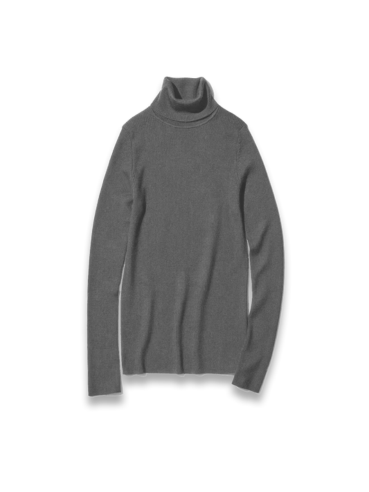 100% Merino Ribbed Turtleneck Jumper