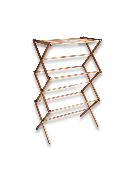 VERTICAL FOLDING WOODEN DRYING RACK