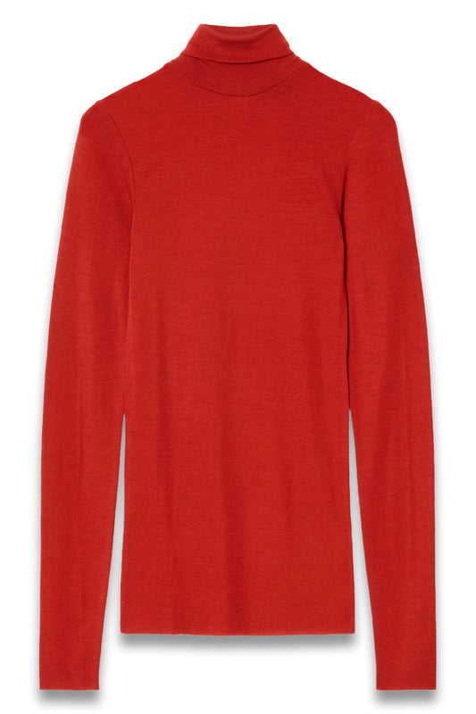Merino Wool Turtleneck Top