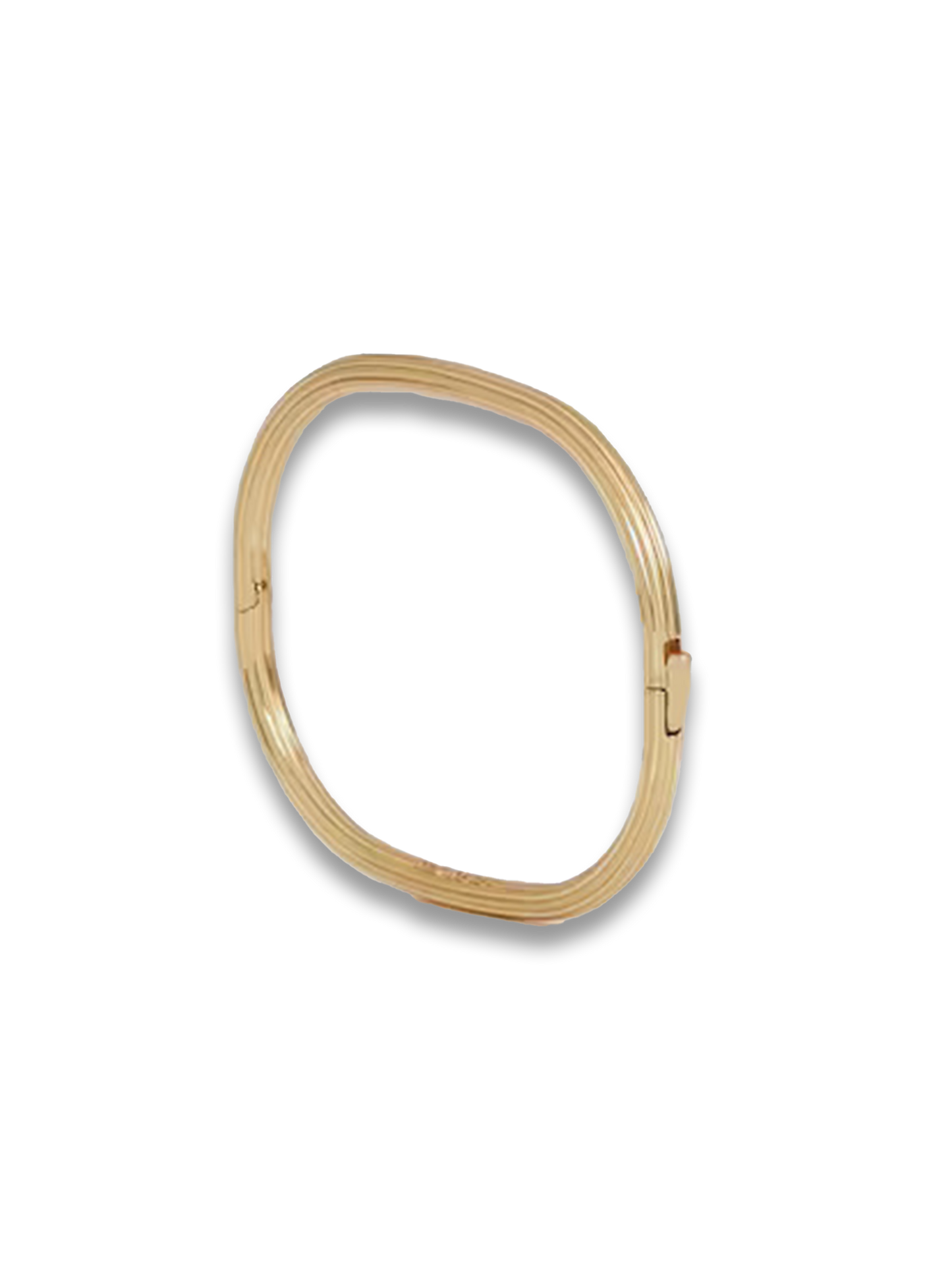 Claudia Contour Hinged Cuff in Gold Tone