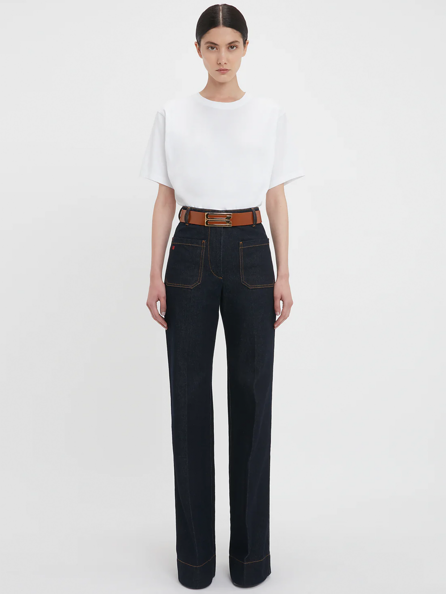 Alina High Waisted Jean In Dark Indigo Rinse