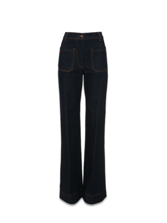 Alina High Waisted Jean In Dark Indigo Rinse