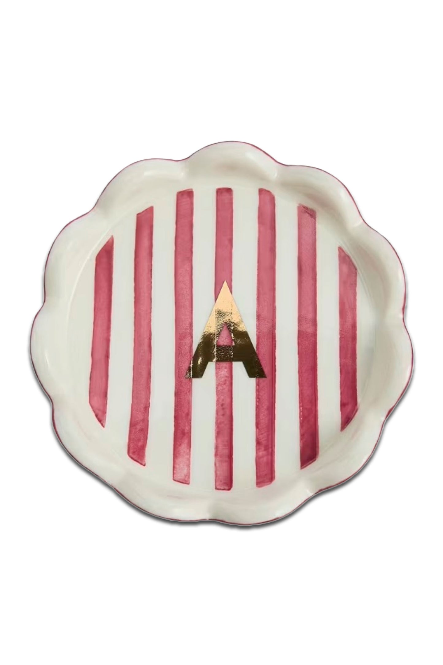 Alphabet Striped Trinket Tray