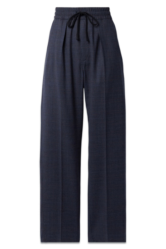 Priska Pleated Prince of Wales Checked Wool-blend Pants