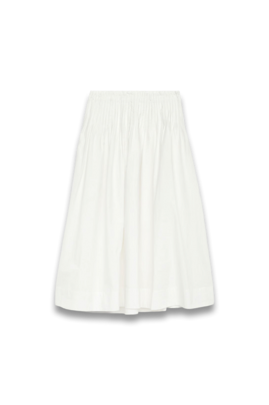 Pintuck Cotton Skirt