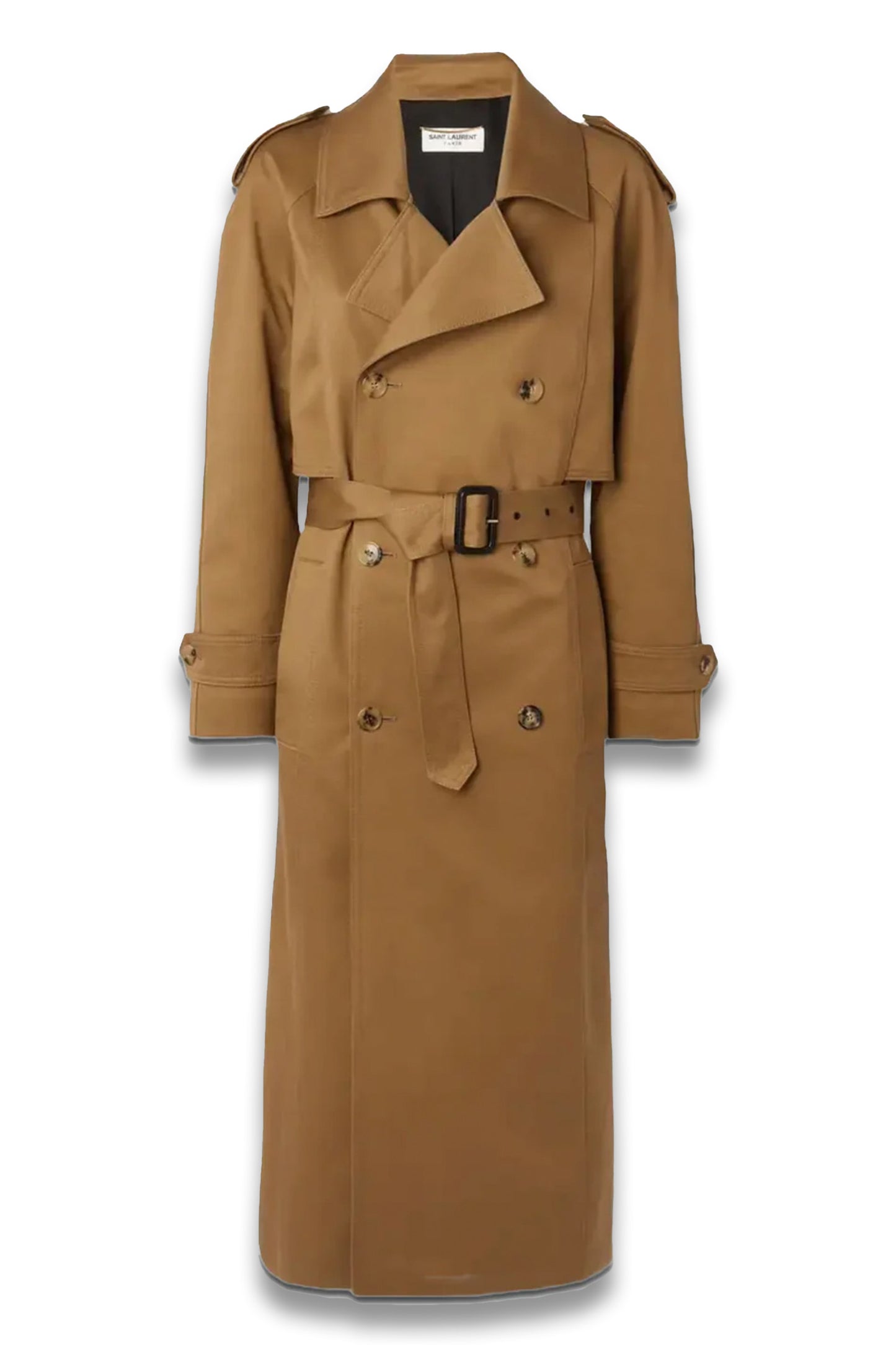 Double-breasted Belted Cotton-twill Trench Coat