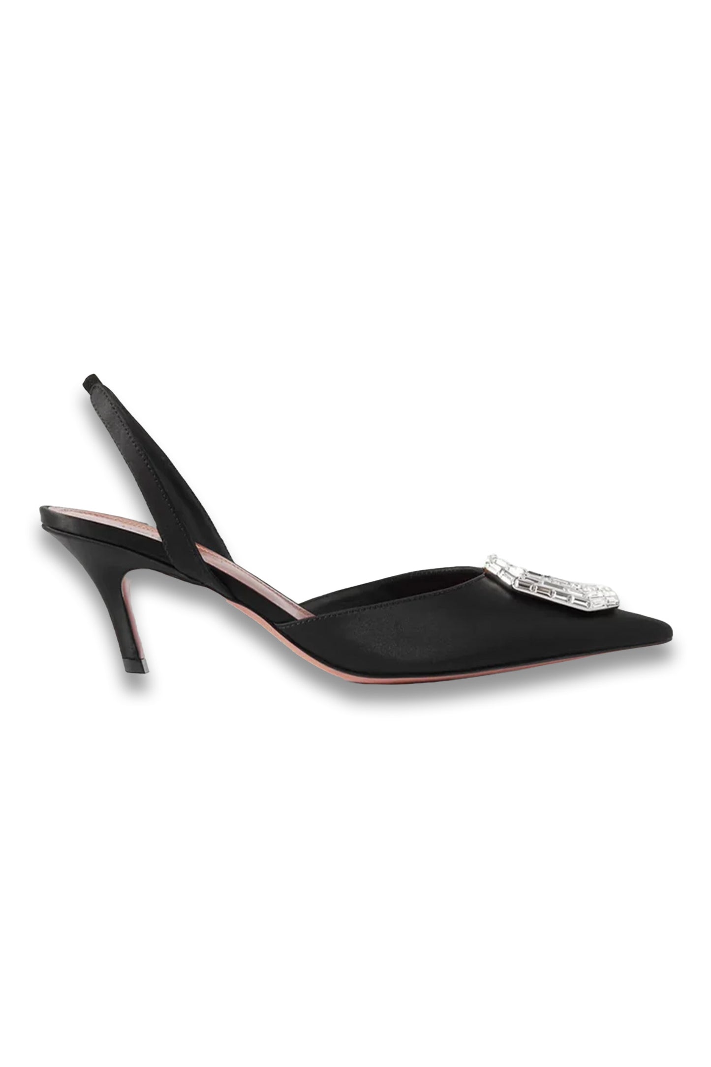 Camelia Crystal-embellished Satin Slingback Pumps