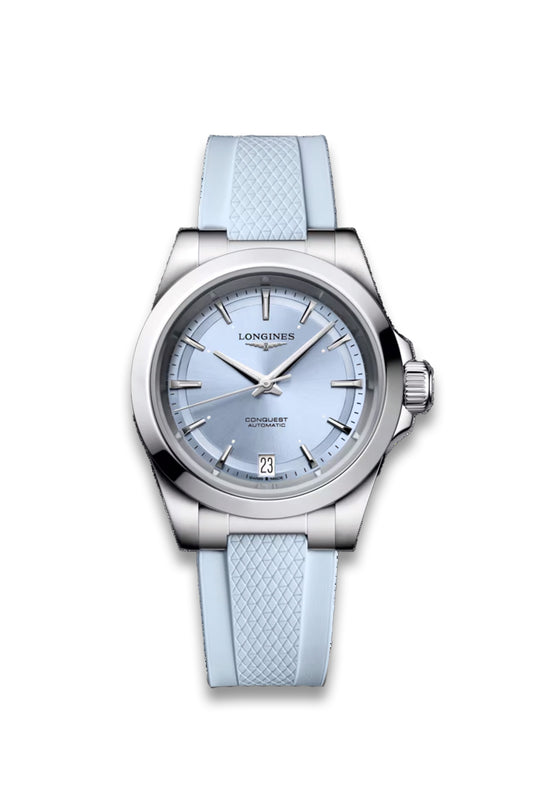 Conquest Blue Rubber Watch