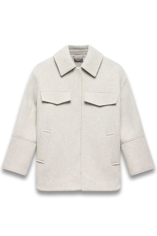 Grey Textured Shacket
