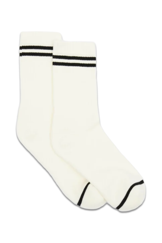 Nell Stripe Sports Sock Black