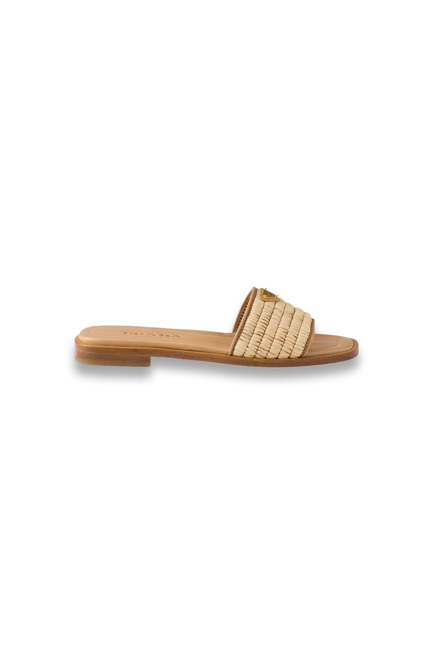 Leather Slides With Crochet Details