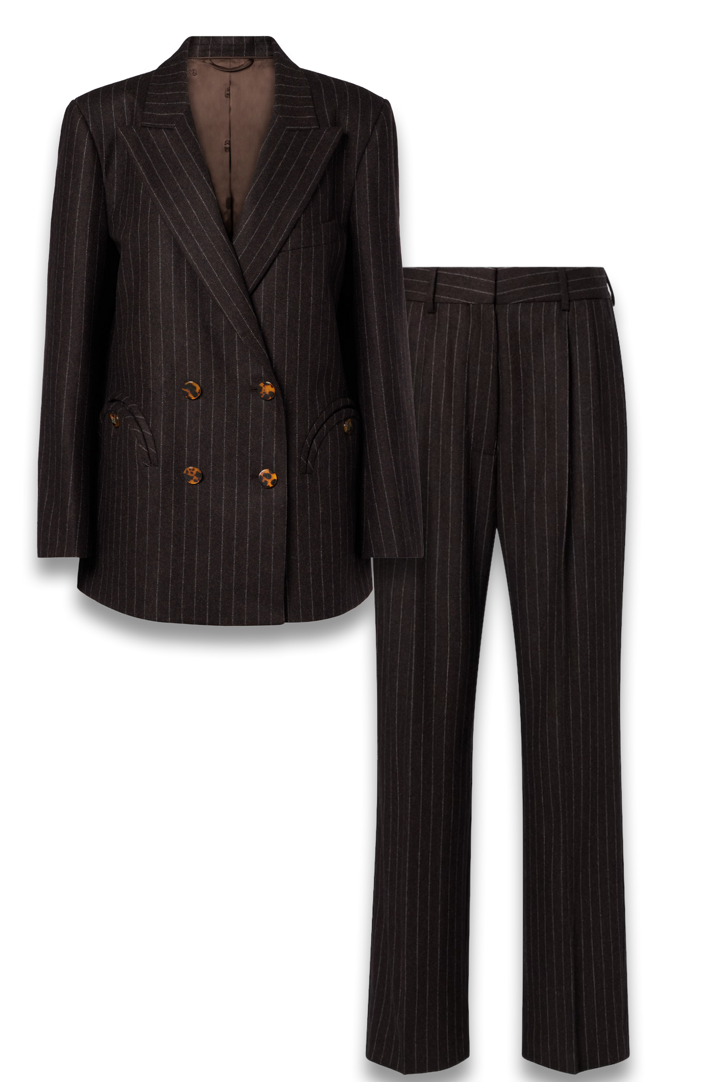 Everynight Wool And Cashmere Blazer And Fox Straight Pants