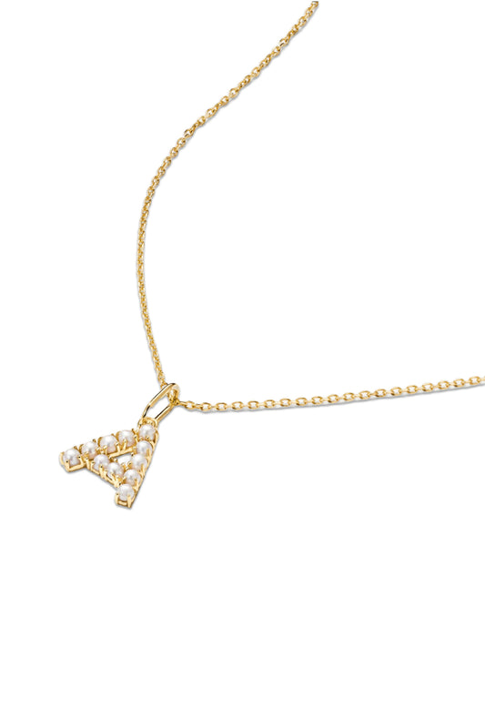 Pearl Letter Charm
