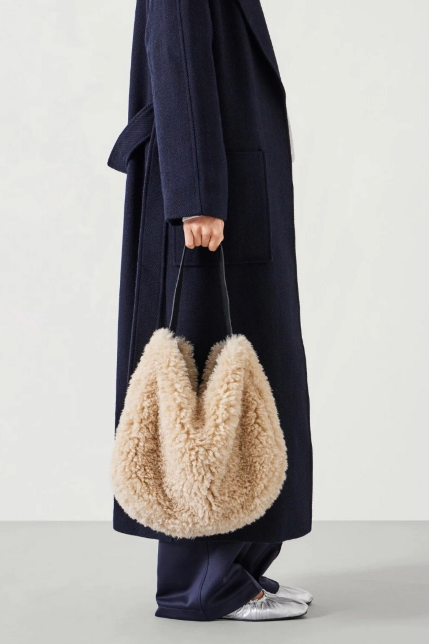 Helen Moore Faux Fur Slouch Bag