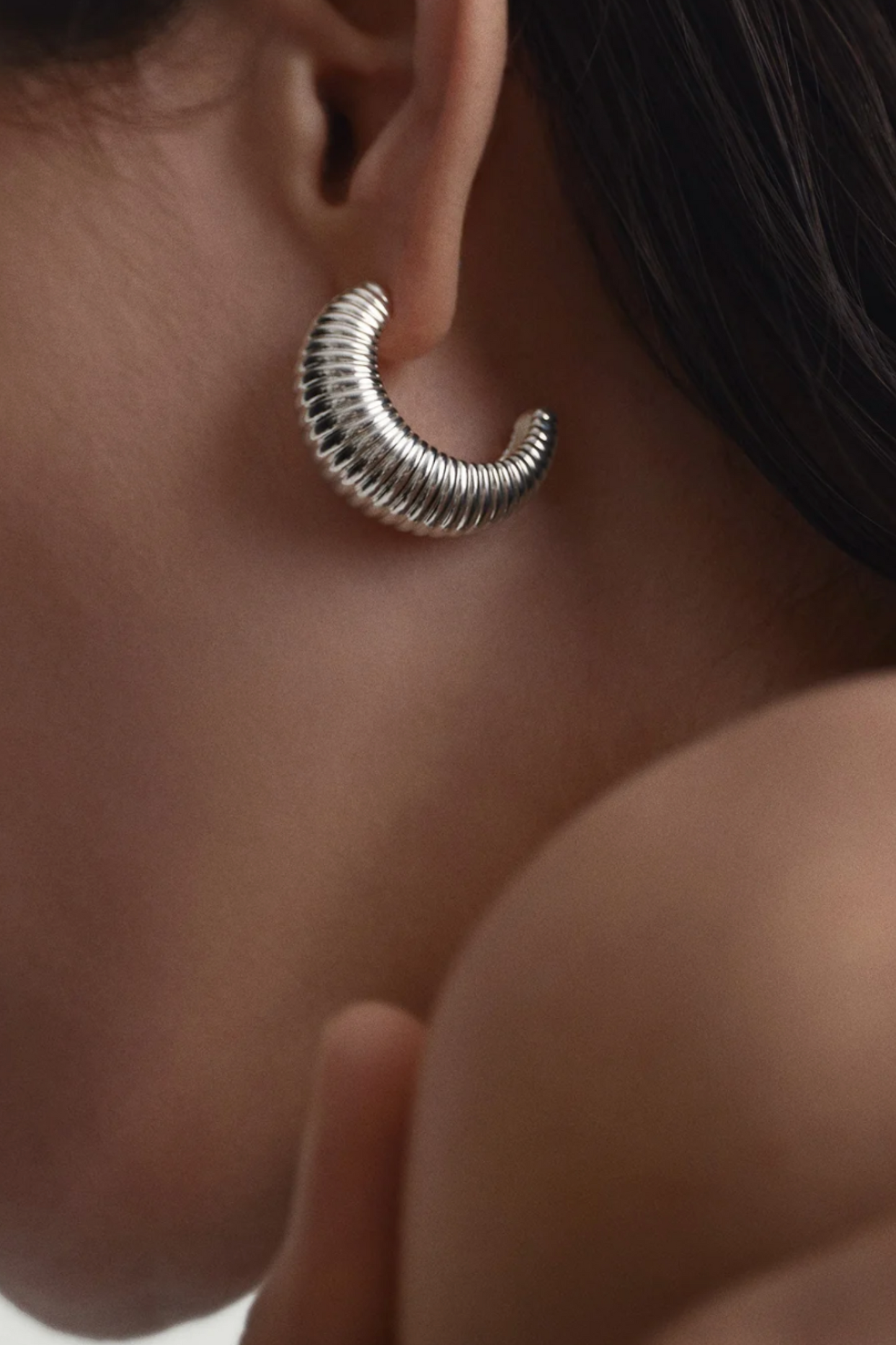 Dôme Texture Large Hoops