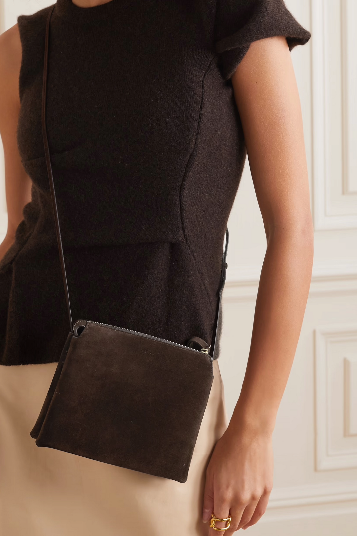 Nu Mini Twin Suede Shoulder Bag