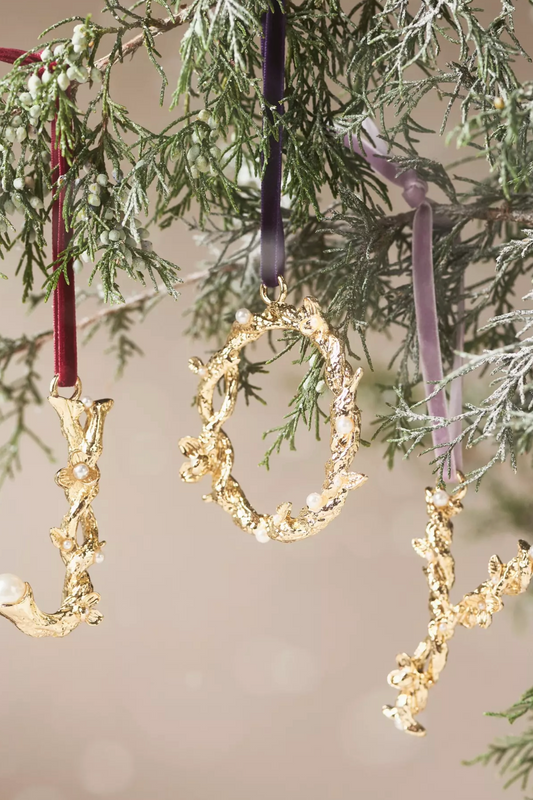 Aurelia Gold Monogram Ornament
