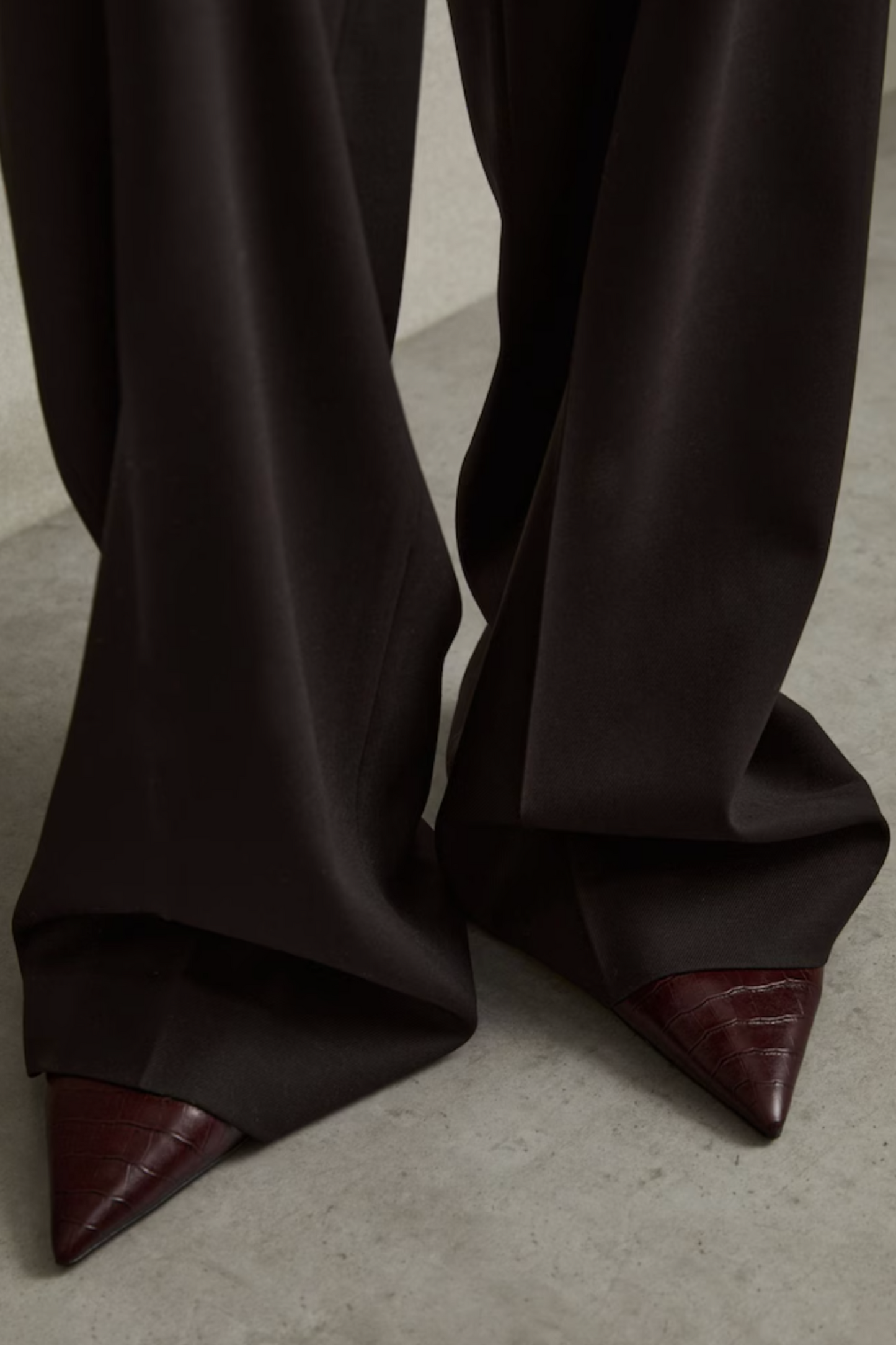 Aubrey Oxblood Leather Slingback Ballerina Pumps