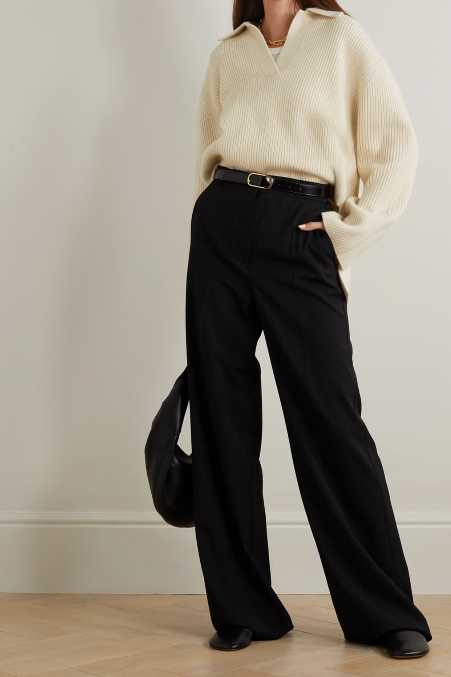 Oversized Ribbed Wool and Cashmere-Blend Sweater