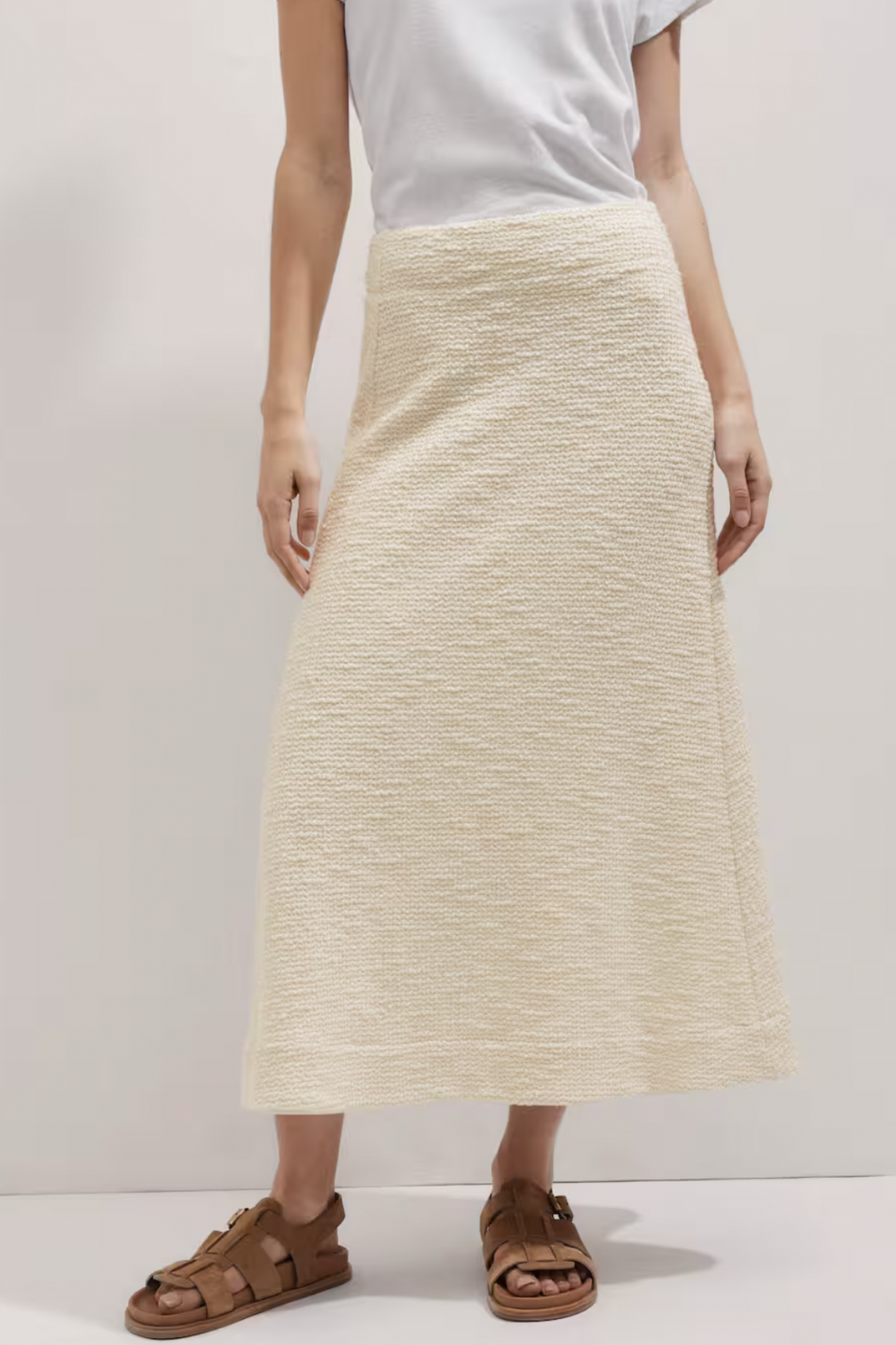 Boucle Textured A-Line Skirt
