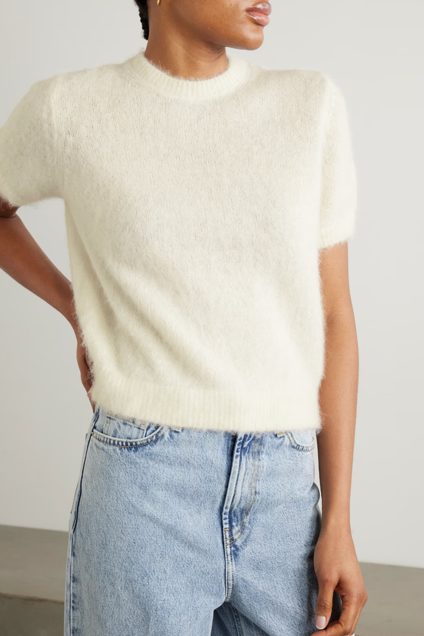 Hearst Cropped Alpaca-Blend Sweater