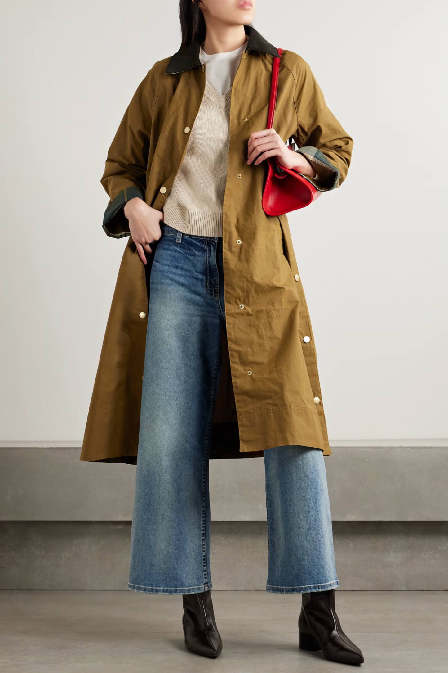 Ettie Corduroy-Trimmed Waxed-Cotton Jacket