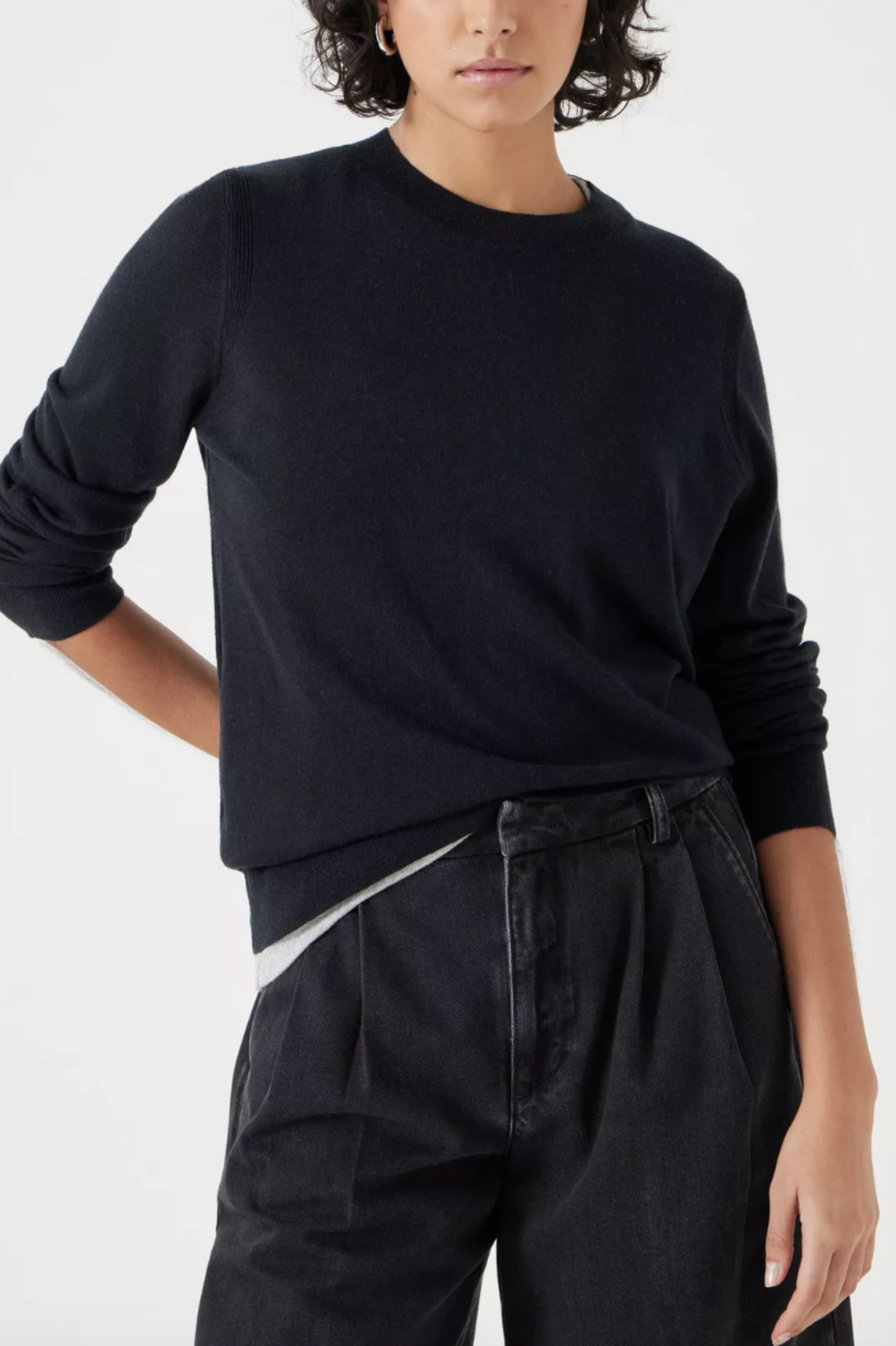 Fine Knit Wool Blend Jumper