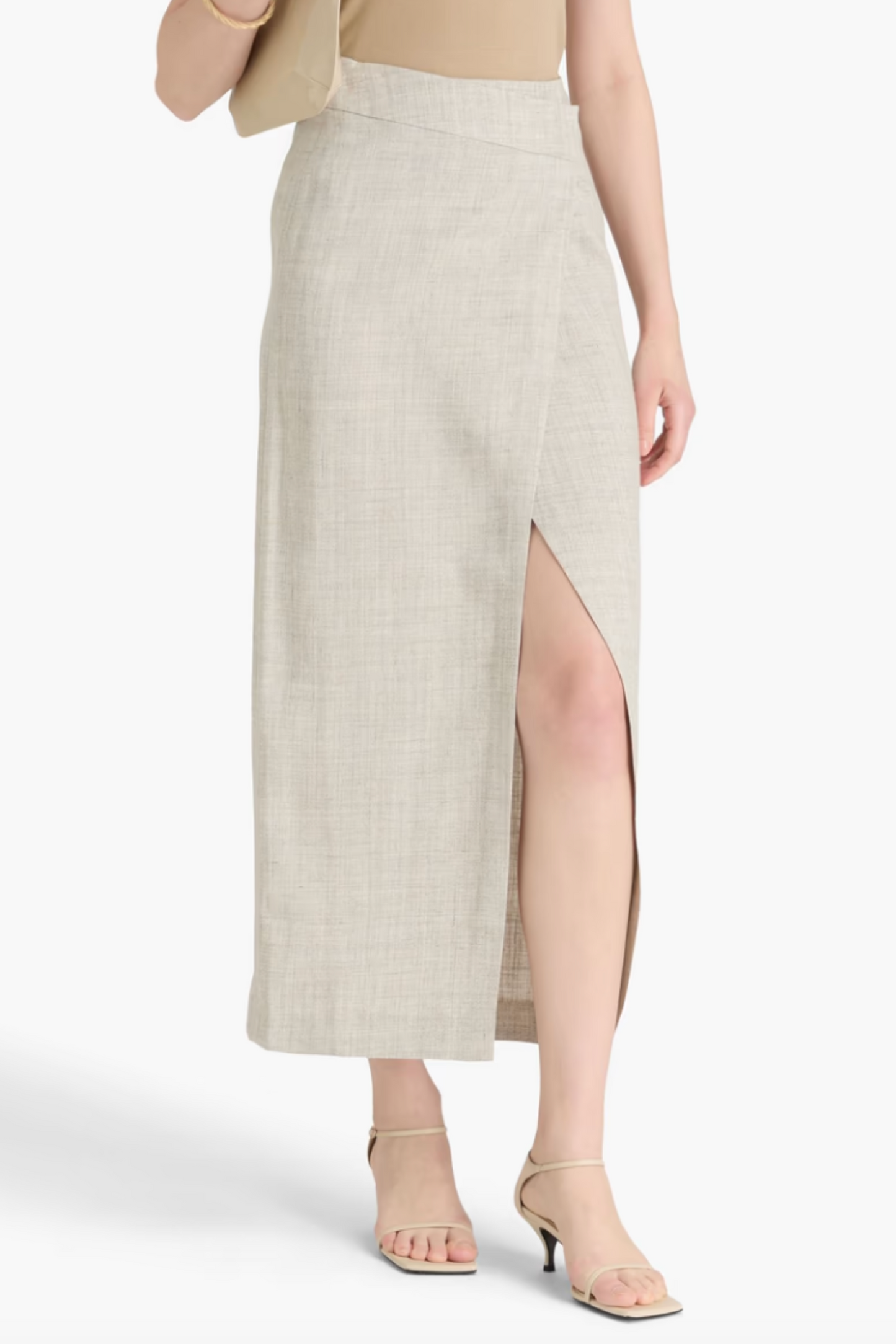 Canvas Maxi Wrap Skirt
