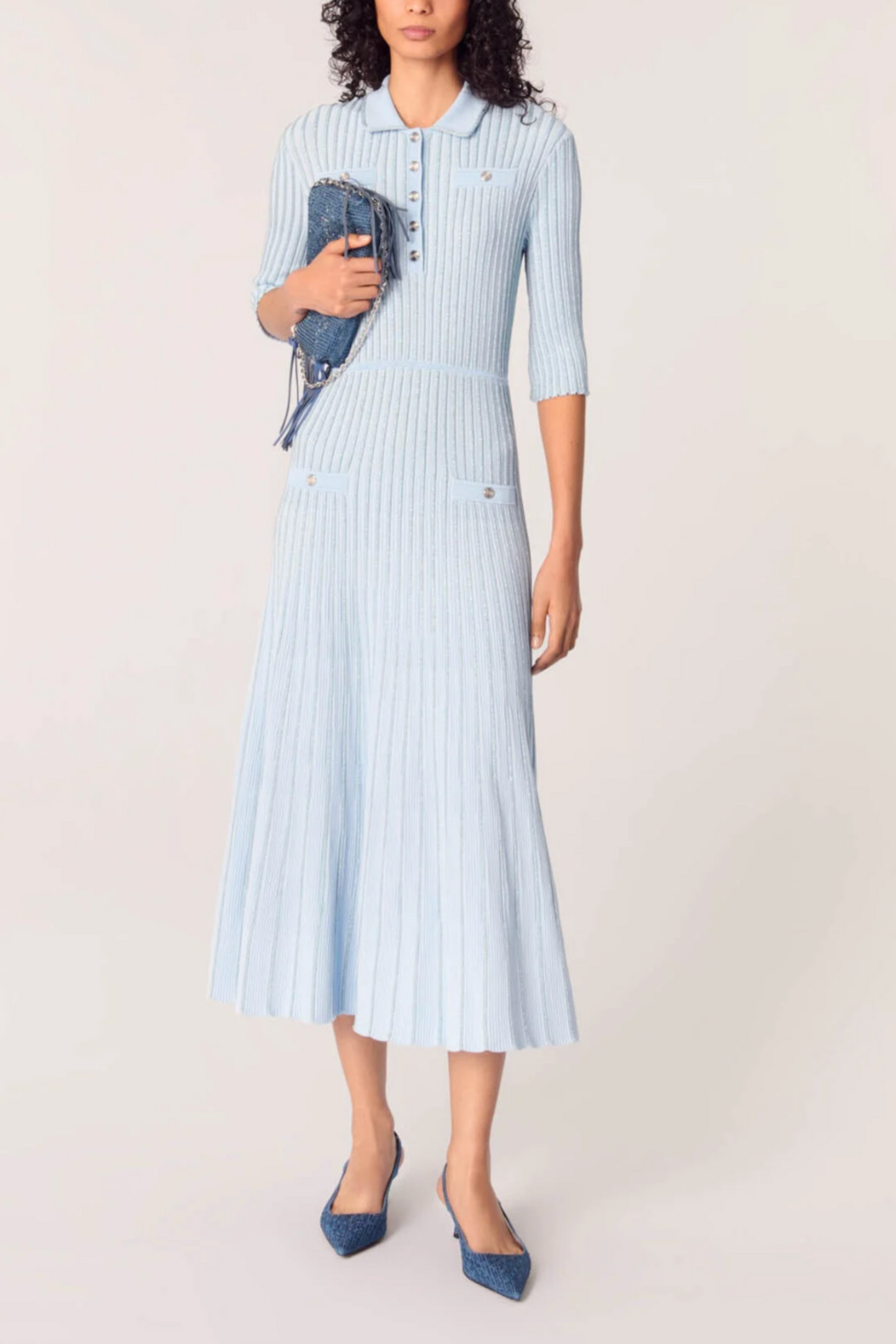 Rib Knit Midi Dress