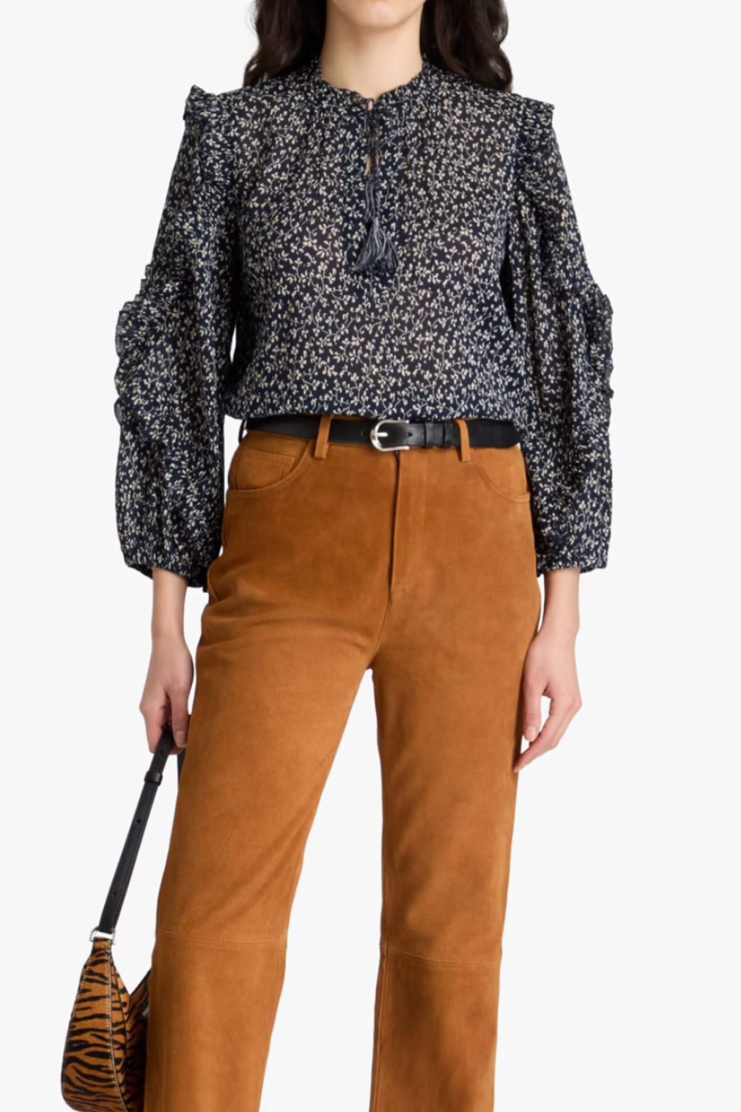Lillian Floral-Print Cotton-Crepon Blouse