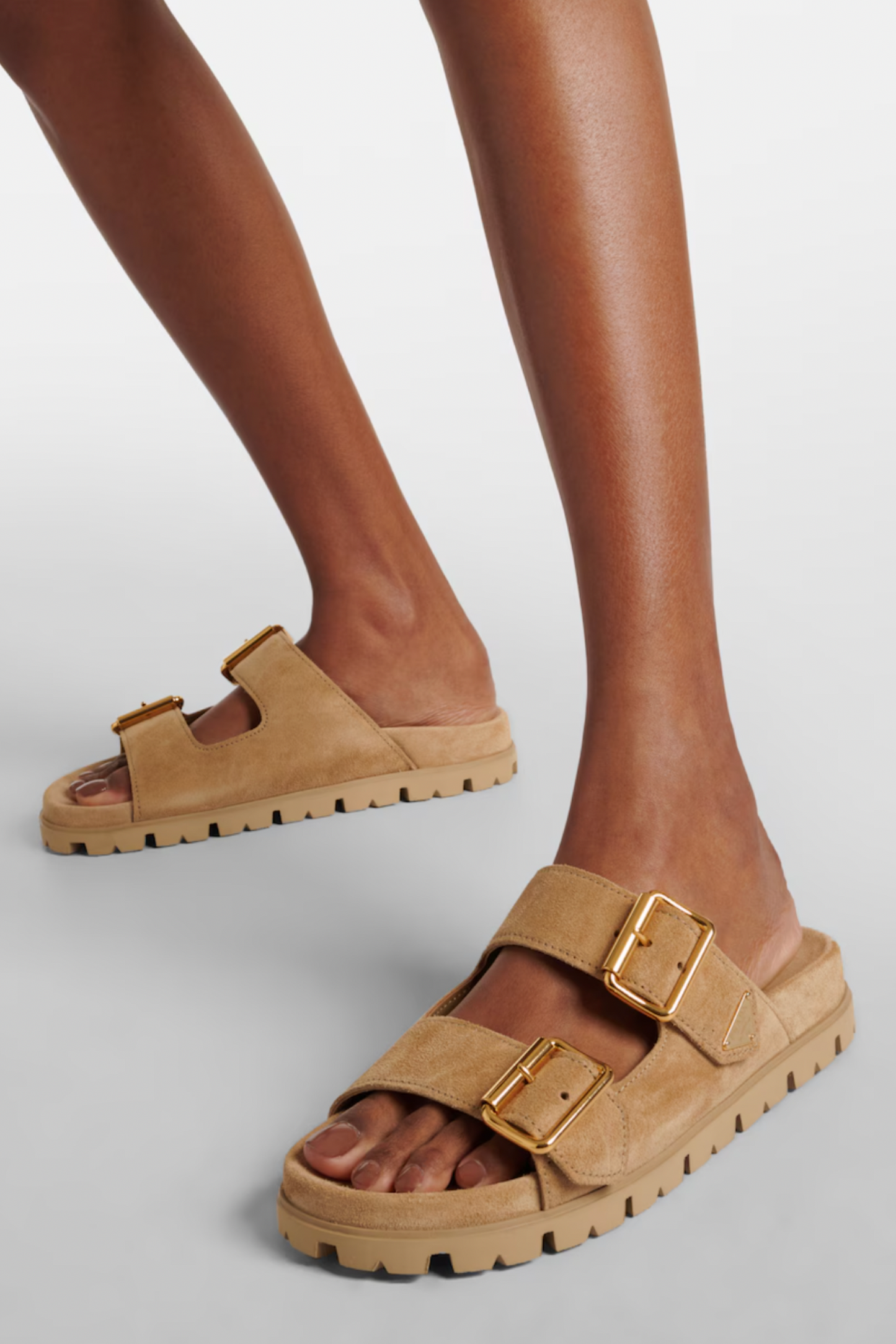 Logo Suede Sandals