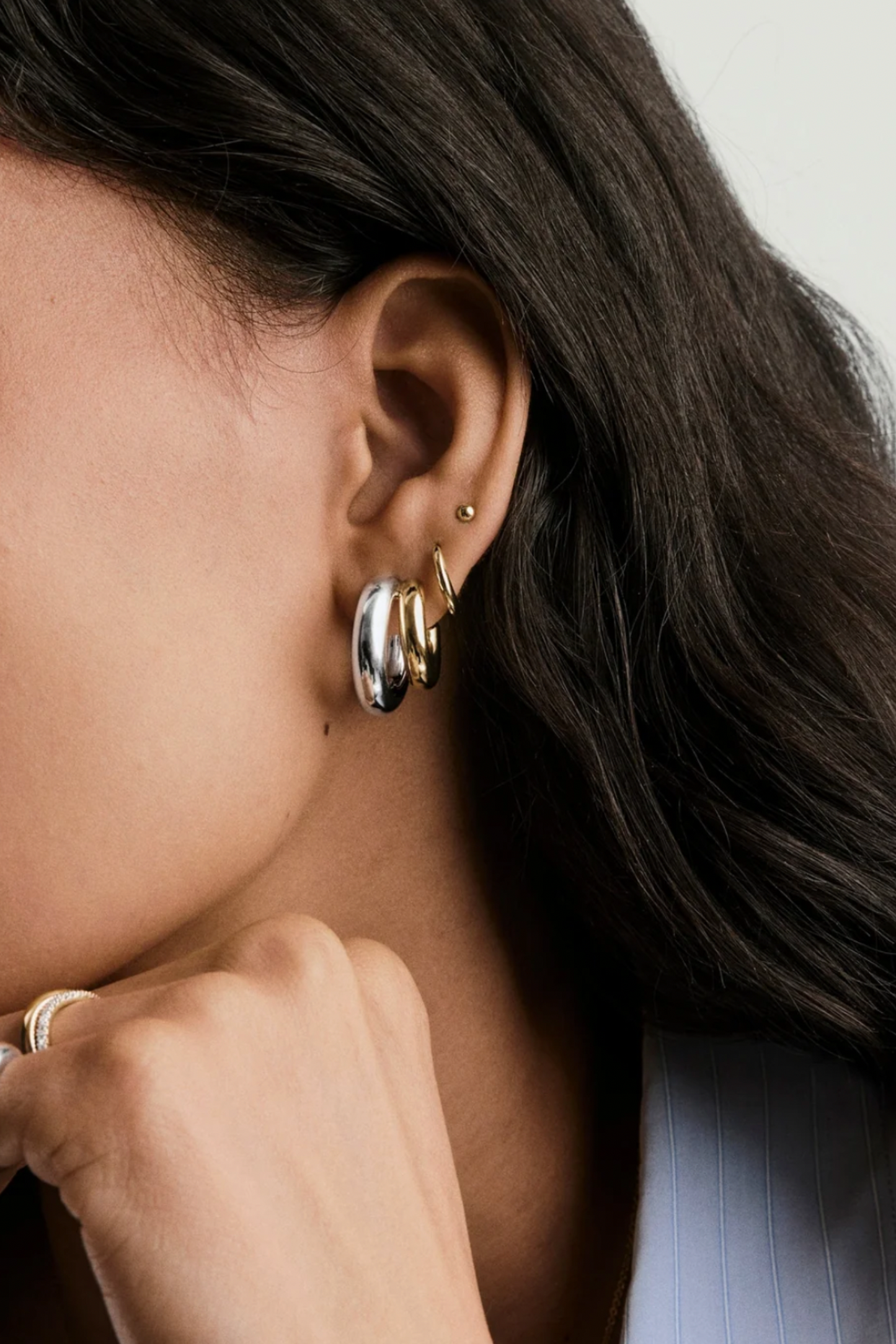Gemini Double Hoops