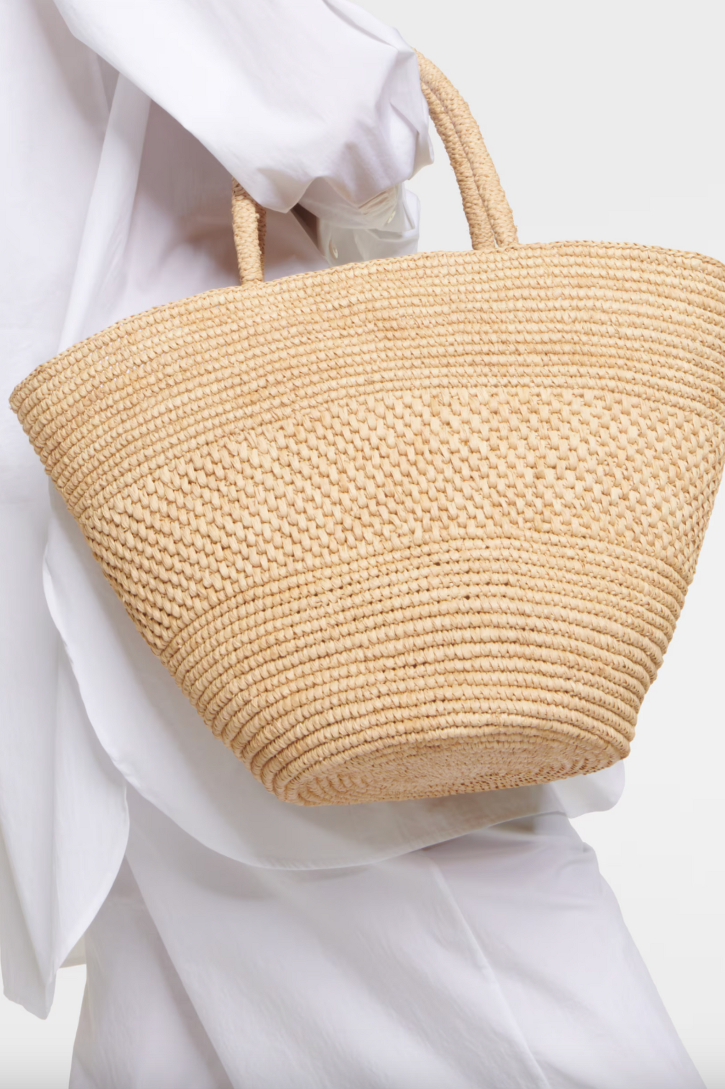 Emilie Small Raffia Basket Bag