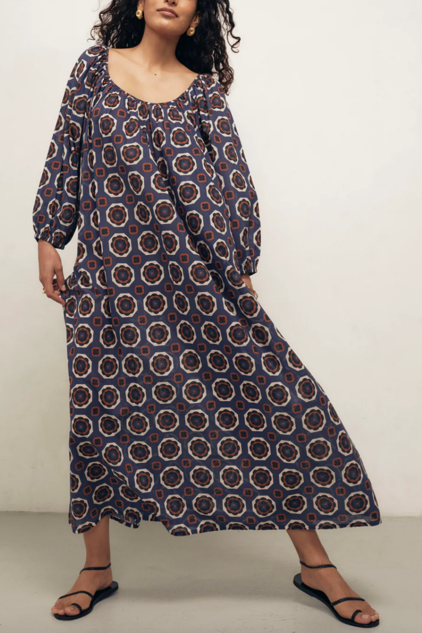 Capri - Blue Gardenia Cotton Voile Dress
