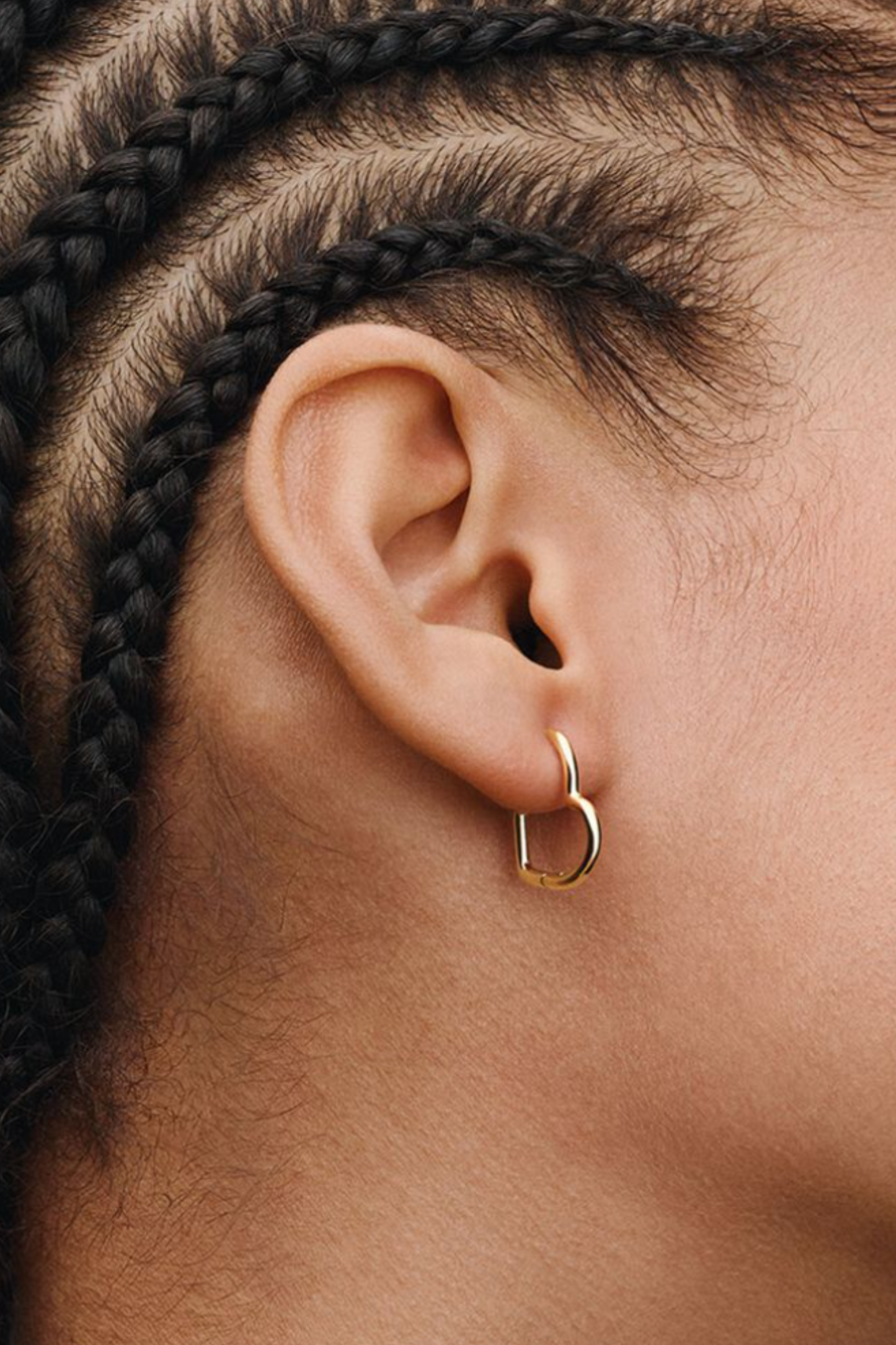 Asymmetrical Heart Hoop Earrings 14k Gold Plating