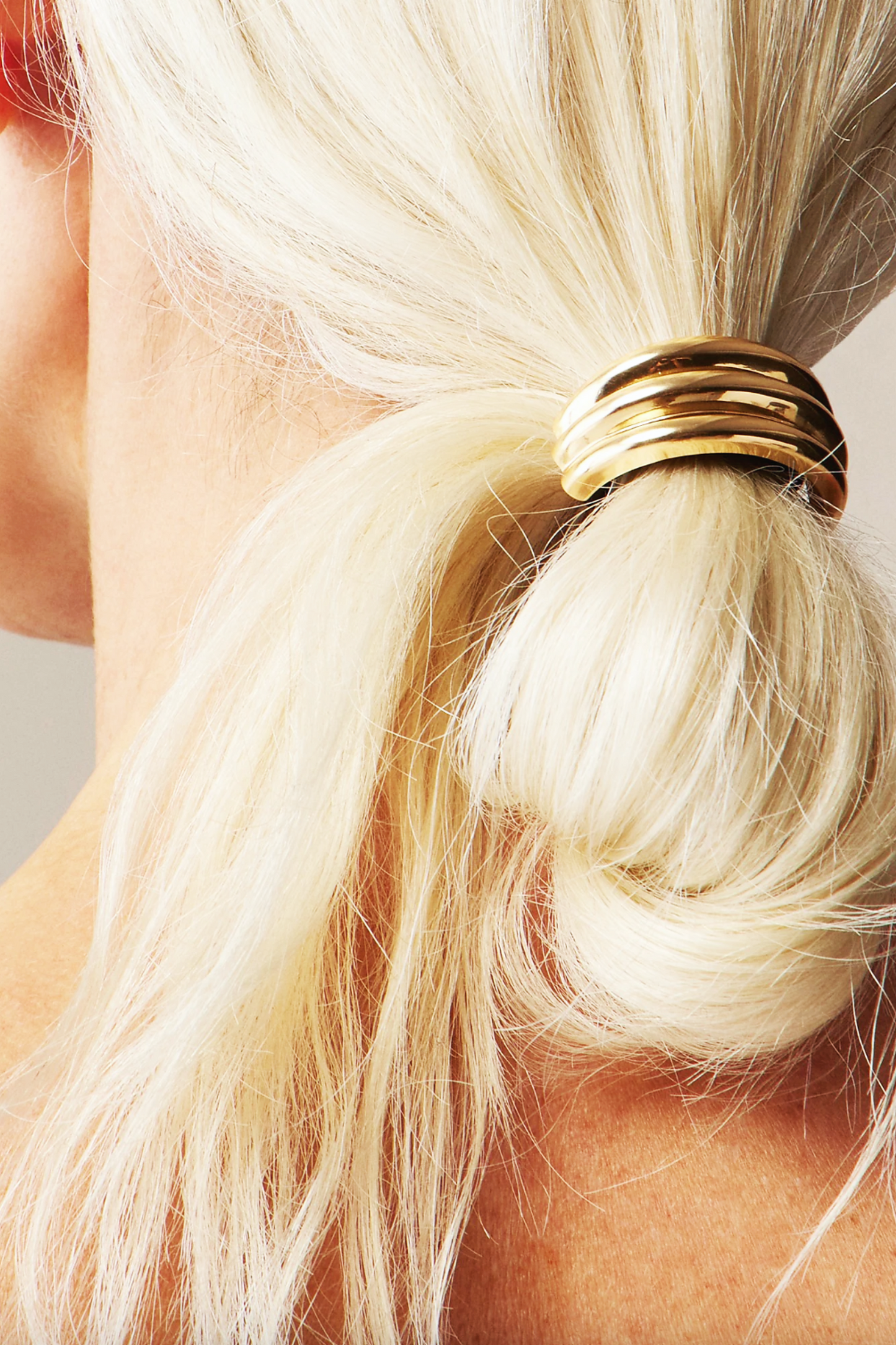 Ridged Metal Hair Tie