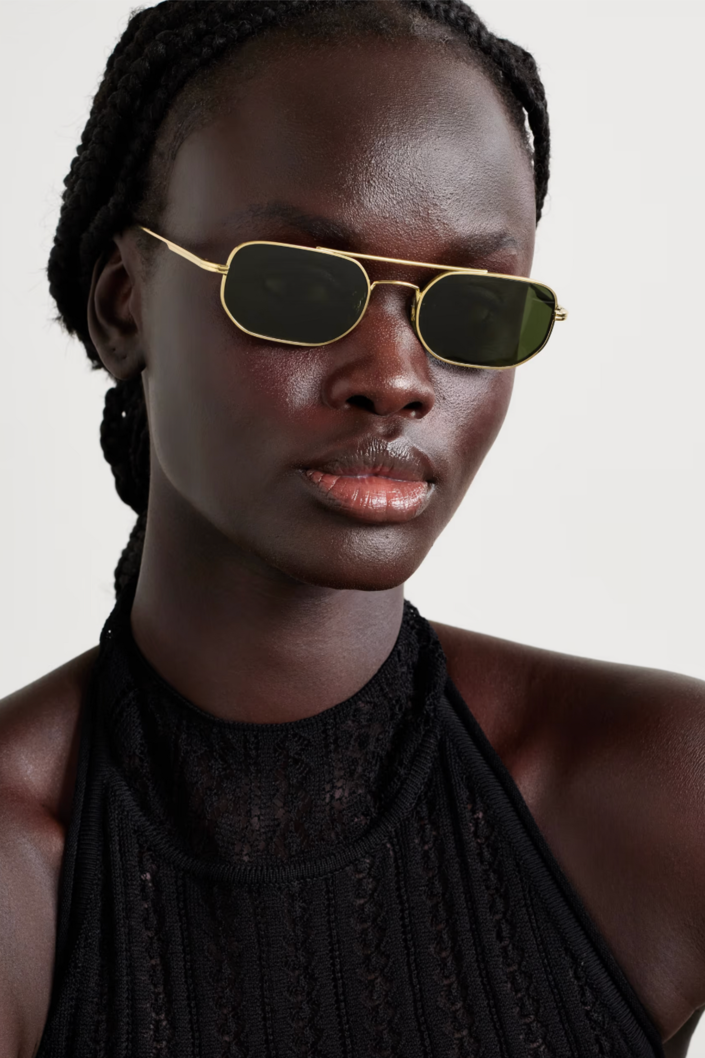 + KHAITE 1989C Aviator-style Gold-tone Sunglasses