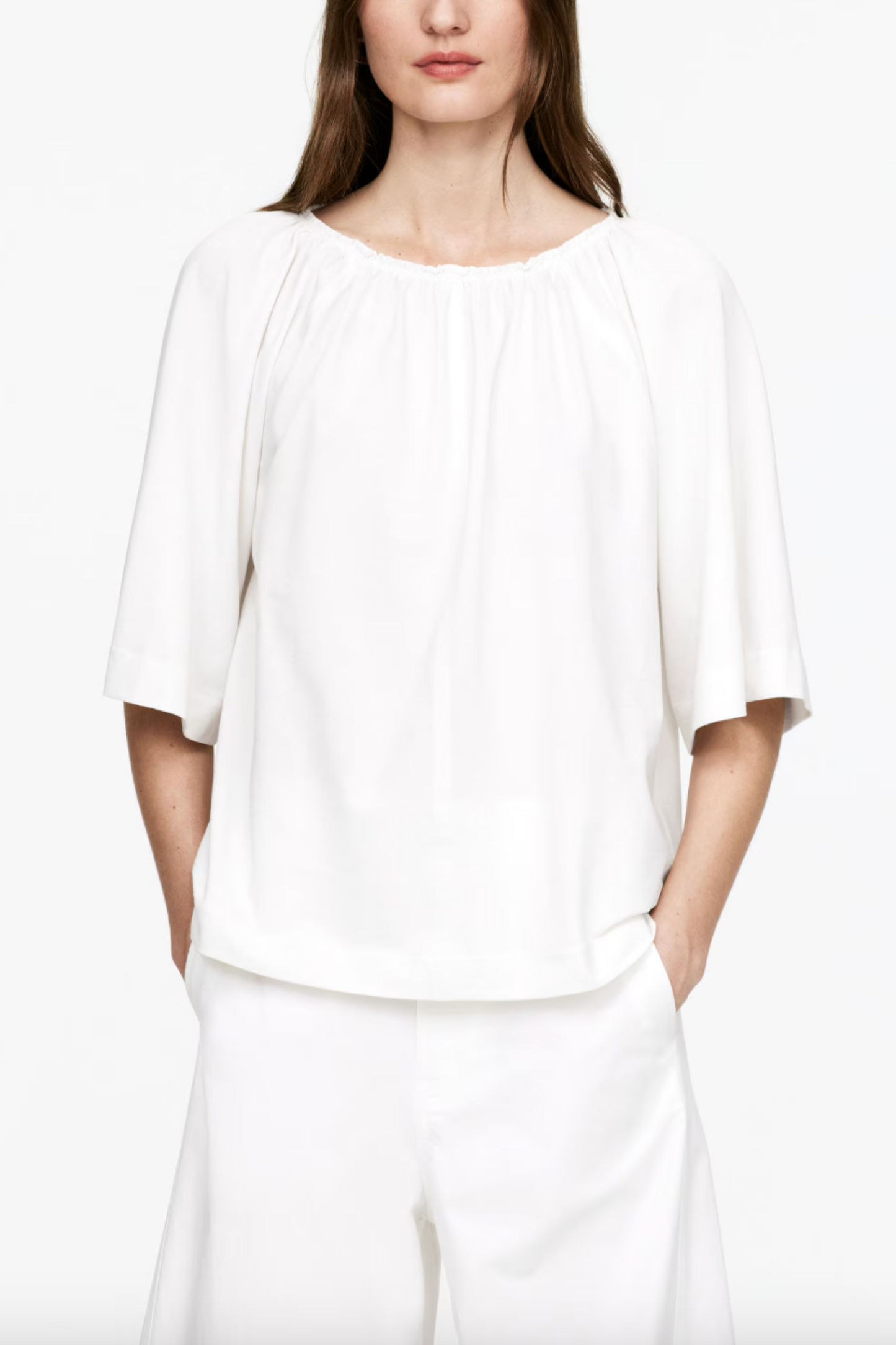 Loose-Fit Crêpe Top