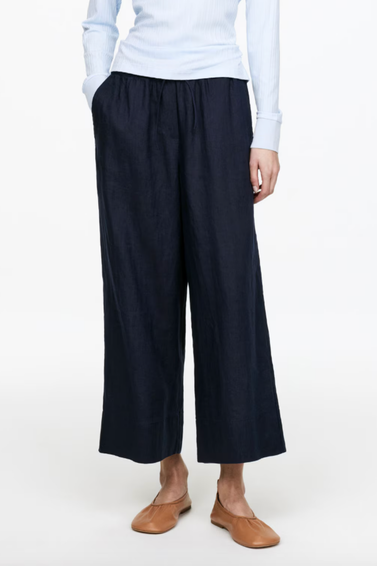 Cropped Linen Trousers