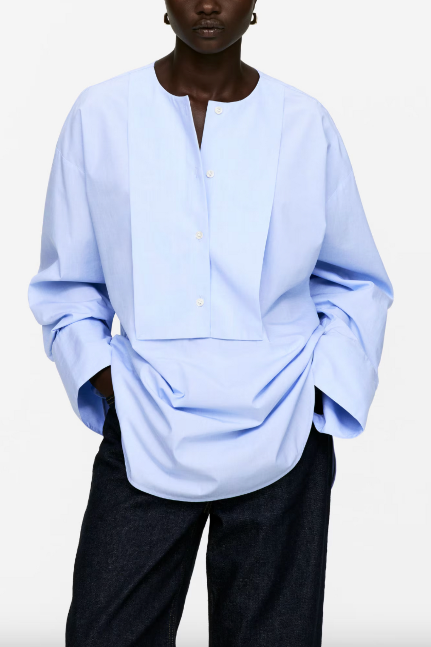 Cotton Bib Blouse